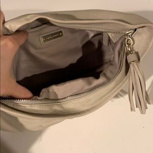 Banana Republic Bags - Bone leather slouchy clutch with tassel zipper Banana Republic Bags - Bone leather slouchy clutch with tassel zipper